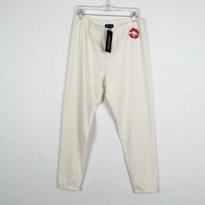 Wildfox Smooches Knox Jogger Sweatpants Vanilla L